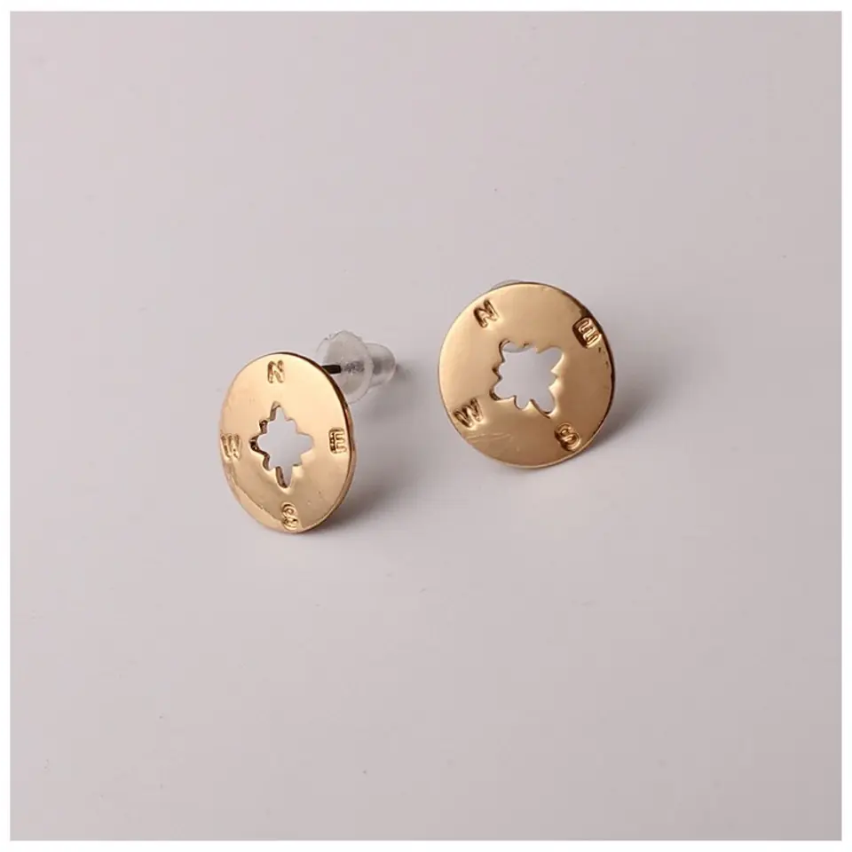 ⁨EARRINGS WIND ROSE GOLDEN⁩ at Wasserman.eu