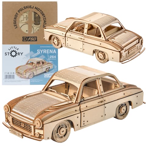 ⁨Little Story Drewniane Puzzle Model 3D - FSO Syrena 105⁩ w sklepie Wasserman.eu