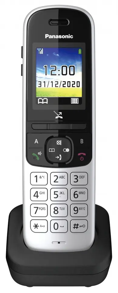 ⁨Telefon bezprzewodowy KX-TGH710PDS Dect Srebrny⁩ w sklepie Wasserman.eu