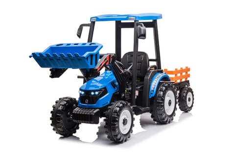 Pojazd MEGA Traktor D68 Z Przyczepką Niebieski w sklepie Wasserman.eu