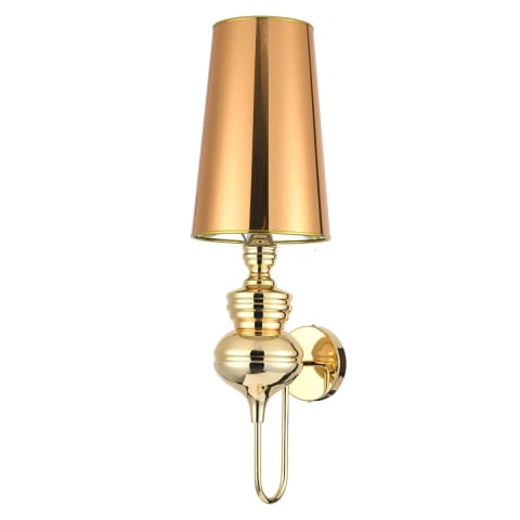 ⁨Lampa ścienna QUEEN złota 18 cm (Kolor Złoty)⁩ w sklepie Wasserman.eu