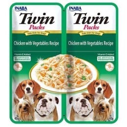 ⁨INABA Dog Twin Kurczak Warzywa - Przysmak dla psów -  2x40g⁩ w sklepie Wasserman.eu
