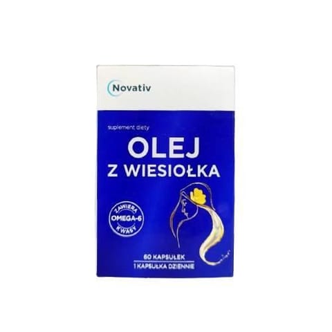 ⁨Novativ Olej z wiesiołka 60 kapsułek⁩ w sklepie Wasserman.eu