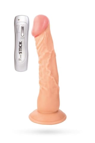 ⁨RealStick TOYFA Nude realistic Vibrator, 7 vibration modes, 22.5 cm⁩ w sklepie Wasserman.eu