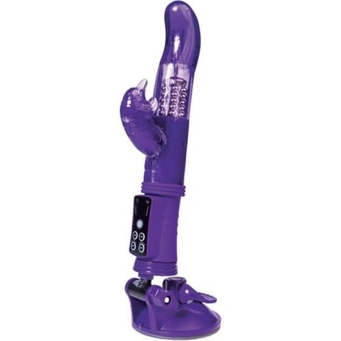 ⁨A-TOYS, Vibrator with clitoral stimulator, TPR, purple, 22,5 cm⁩ w sklepie Wasserman.eu