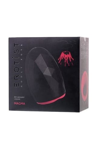 ⁨Erotist Magma; Rechargeable masturbator with heating, Silicone, Black, 12 cm⁩ w sklepie Wasserman.eu