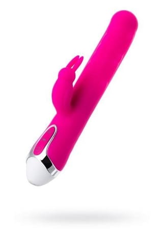 ⁨JOS BALLE, Vibrator with clitoral stimulator with moving balls, silicone, pink, 23 cm⁩ w sklepie Wasserman.eu