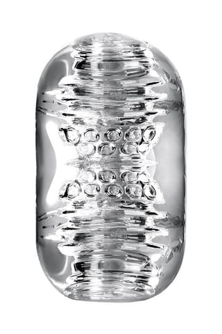 ⁨Lingam Khani, Vibrating Masturbator, TPE, Transparent, 9 cm⁩ w sklepie Wasserman.eu