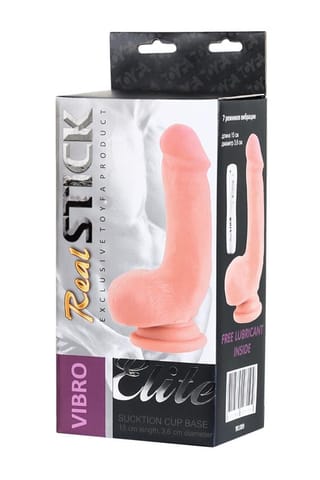 ⁨RealStick Elite, Gerard vibrator, TPR, flesh, 18,5 cm⁩ w sklepie Wasserman.eu