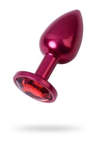 ⁨Red anal plug TOYFA Metal with a red colored gem⁩ w sklepie Wasserman.eu