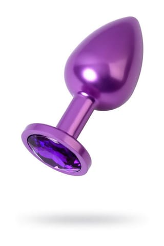 ⁨Purple anal plug TOYFA Metal,with a amethyst colored gem⁩ w sklepie Wasserman.eu