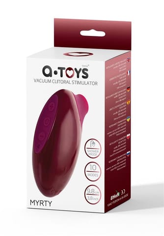 ⁨TOYFA A-Toys Myrty Clitoral Vacuum Stimulator, burgundy, 9.8 cm⁩ w sklepie Wasserman.eu