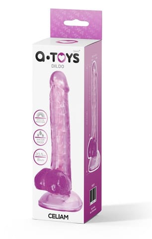 ⁨Realistic dildo A-Toys by TOYFA Celiam, TPE, purple, 20.5 cm⁩ w sklepie Wasserman.eu