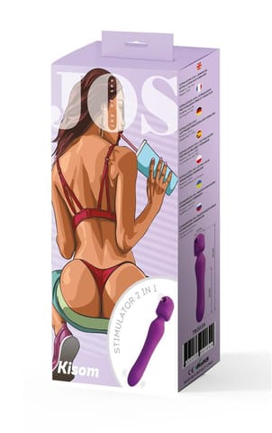 ⁨JOS Stimulator 2 in 1 Kisom, silicone, purple, 13 cm⁩ w sklepie Wasserman.eu