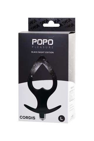 ⁨TOYFA POPO Pleasure Anal Plug Cordis L Vibro Black⁩ w sklepie Wasserman.eu