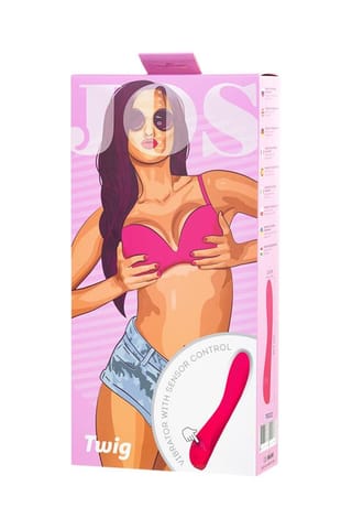 ⁨Unrealistic JOS Twig vibrator, 5 vibration modes, silicone, pink, 20.5 cm, O 3.4 cm⁩ w sklepie Wasserman.eu