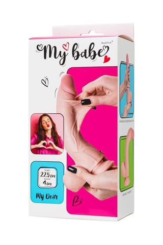 ⁨Dildo My babe by RealStick My Dear, flesh,TPE, 22,5cm⁩ w sklepie Wasserman.eu