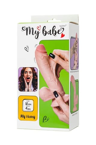 ⁨Dildo My babe by RealStick My Honey, flesh,TPE, 18cm⁩ w sklepie Wasserman.eu