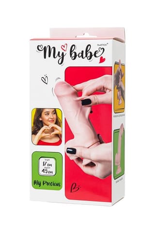 ⁨Dildo My babe by RealStick My Precious, flesh,TPE, 17cm⁩ w sklepie Wasserman.eu