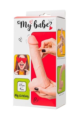 ⁨My Babe My Darling Realistic Dildo, TPE, Nude, 22 cm⁩ w sklepie Wasserman.eu