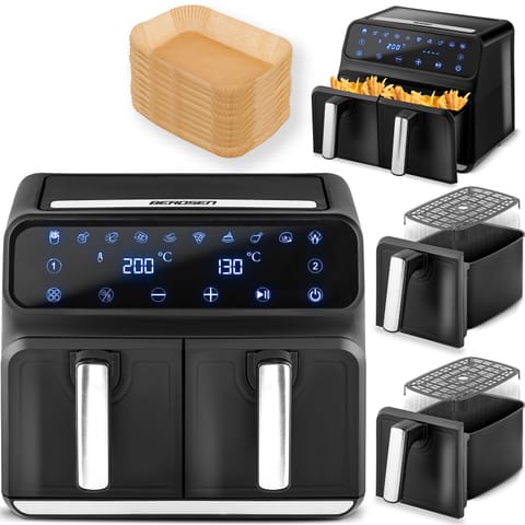 ⁨Frytkownica beztłuszczowa Air fryer BD-653 czarno-srebrna⁩ w sklepie Wasserman.eu