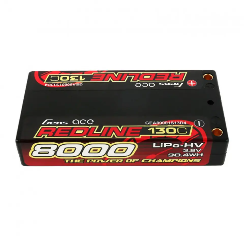 8000mAh 3.8V 130C "Redline Series" Gens Ace at Wasserman.eu