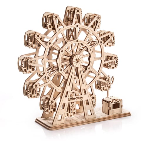 ⁨Little Story Drewniane Puzzle Model 3D - Diabelski Młyn⁩ w sklepie Wasserman.eu