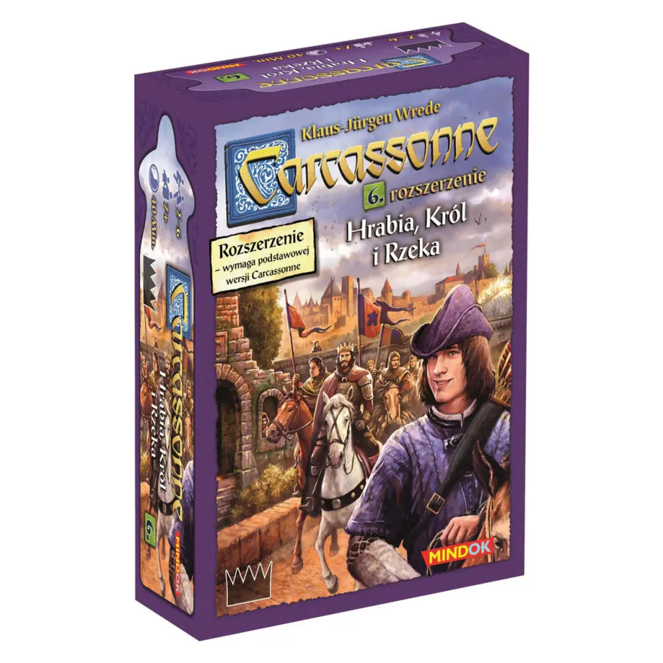 ⁨GRA PLANSZOWA CARCASSONNE 2ed - HRABIA,KRÓL i RZEKA - dodatek nr6 BARD⁩ w sklepie Wasserman.eu