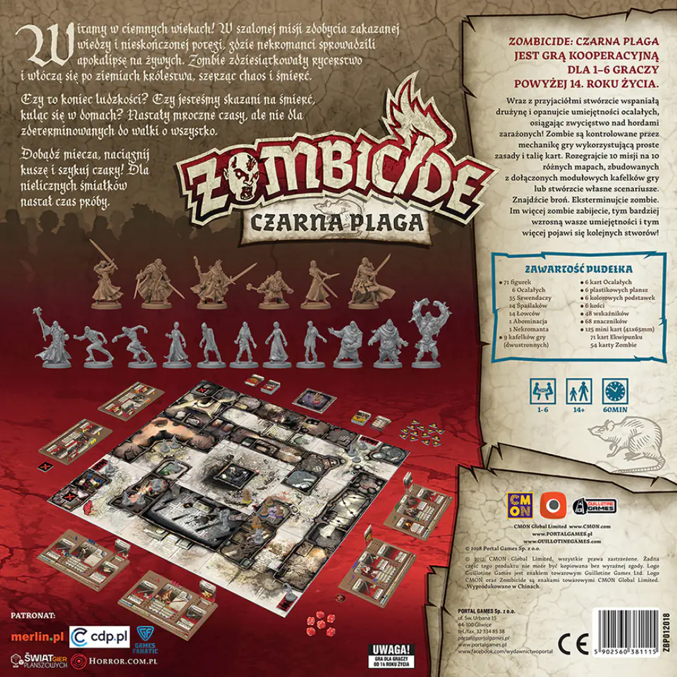 ⁨GRA PLANSZOWA ZOMBICIDE - CZARNA PLAGA - podstawa PORTAL⁩ w sklepie Wasserman.eu