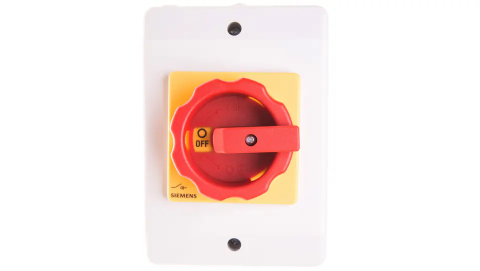 ⁨Cam switch 0-1 3P 32A in yellow/red housing IP65 3LD2264-0TB53⁩ at Wasserman.eu