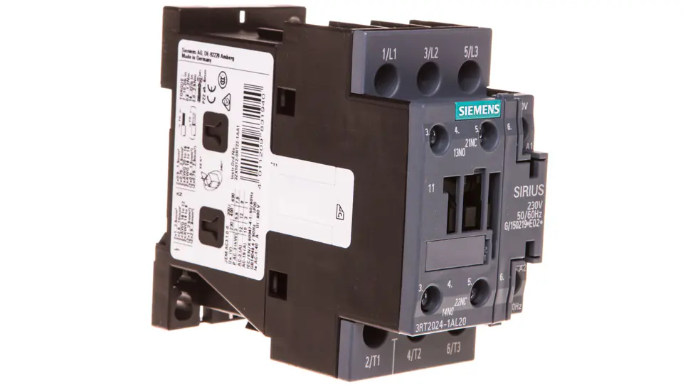 ⁨Power Contactor 12A 3P 230V AC 1Z 1R S0 3RT2024-1AL20⁩ at Wasserman.eu