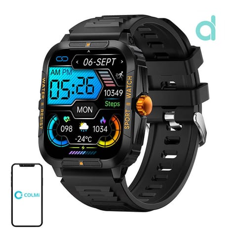 ⁨Smartwatch Colmi P76 (czarno- pomarańczowy)⁩ w sklepie Wasserman.eu