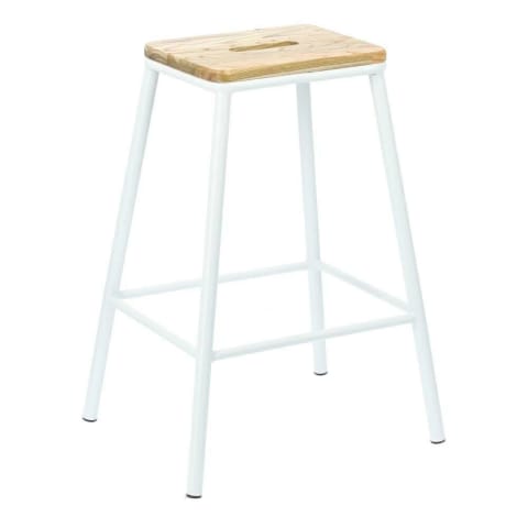 ⁨Seattle White Bar Stool⁩ at Wasserman.eu