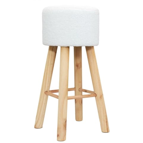 ⁨Freya bar stool white/ natural⁩ at Wasserman.eu