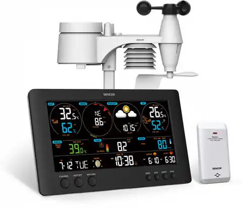 ⁨Professional METEO WiFi Station SWS 12500 height LCD 21,4cm Color⁩ at Wasserman.eu