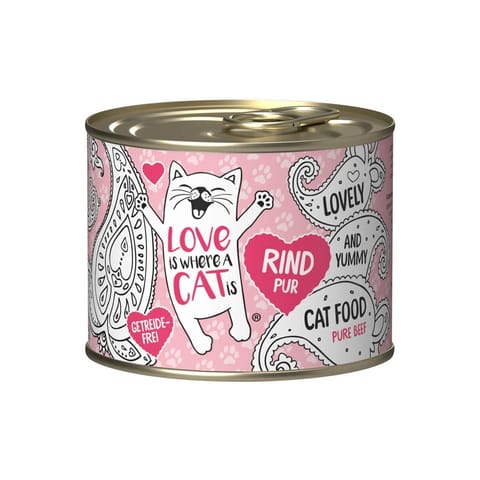 ⁨Love is where a cat is® z czystą wołowiną 200g⁩ w sklepie Wasserman.eu