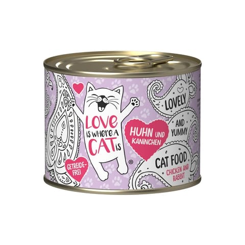 ⁨Love is where a cat is® z kurczakiem i królikiem 200g⁩ w sklepie Wasserman.eu