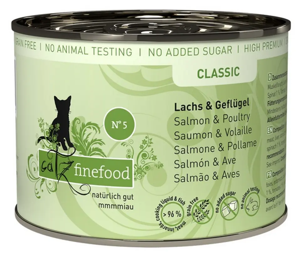 ⁨Catz Finefood Classic N.05 Salmon and poultry can 200g⁩ at Wasserman.eu