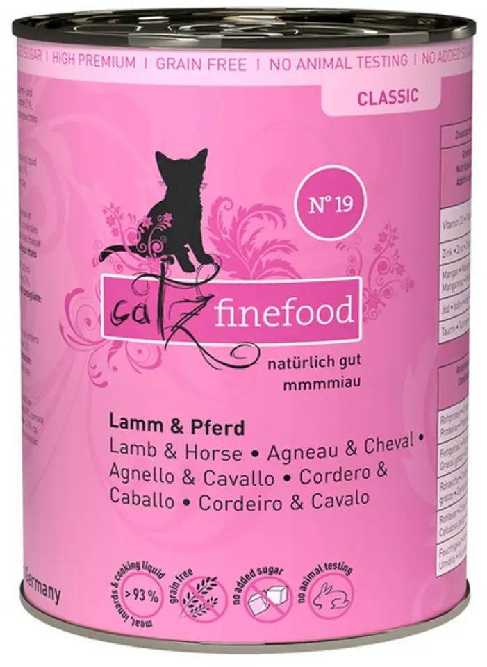 ⁨Catz Finefood Classic N.19 Jagnięcina i Konina puszka 400g⁩ w sklepie Wasserman.eu