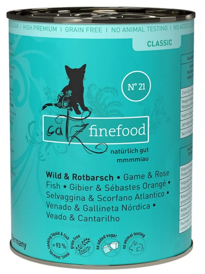 ⁨Catz Finefood Classic N.21 Dziczyzna i Karmazyn puszka 400g⁩ w sklepie Wasserman.eu
