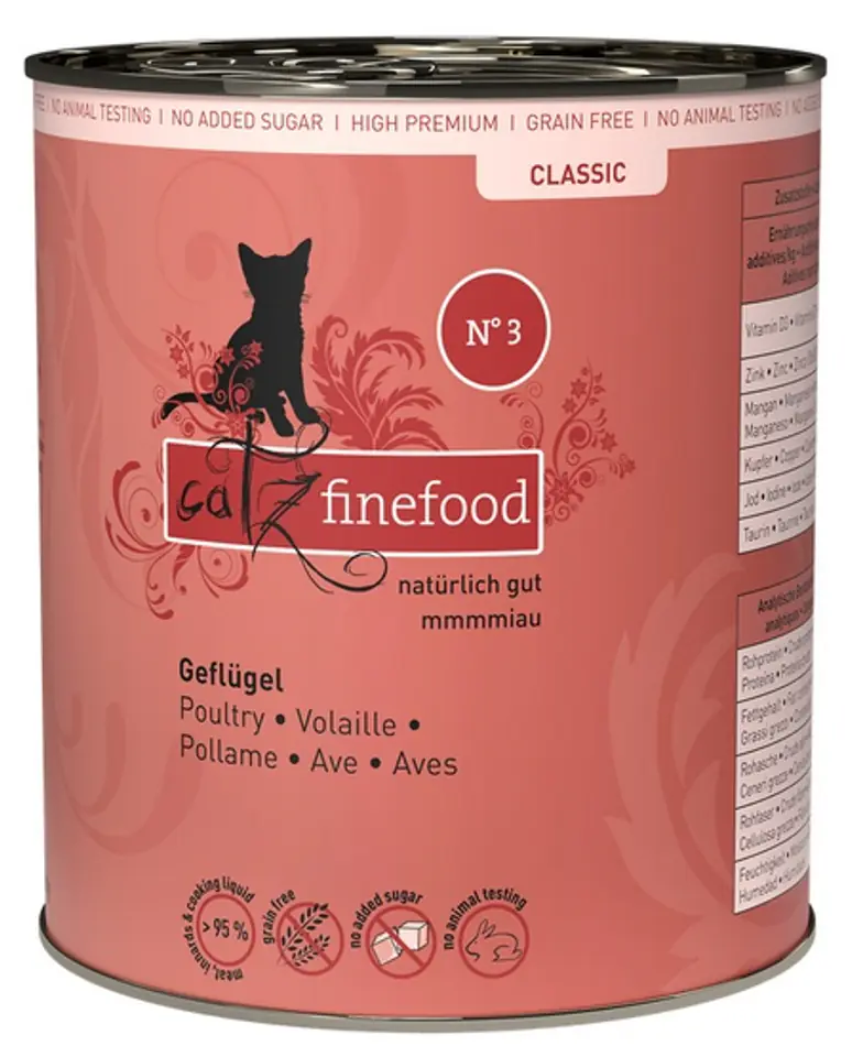 ⁨Catz Finefood Classic N.03 Drób puszka 800g⁩ w sklepie Wasserman.eu