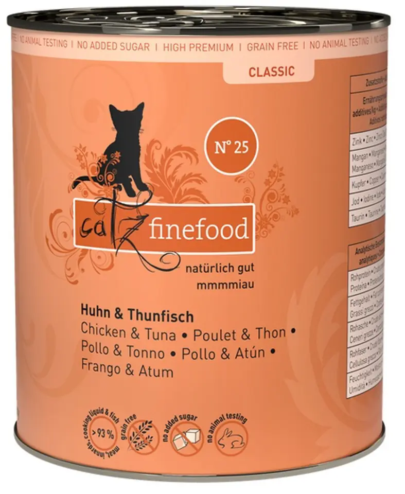 ⁨Catz Finefood Classic N.25 Kurczak i Tuńczyk puszka 800g⁩ w sklepie Wasserman.eu