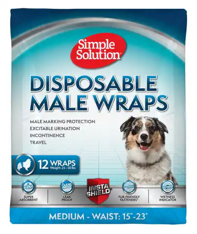 ⁨Simple Solution Disposable diapers for dogs M 12pcs.⁩ at Wasserman.eu