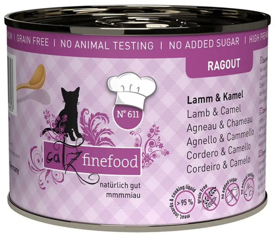 ⁨Catz Finefood Ragout N.611 Lamb and Camel can 180g⁩ at Wasserman.eu