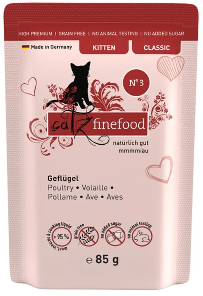 ⁨Catz Finefood Classic Kitten N.03 Drób saszetka 85g⁩ w sklepie Wasserman.eu