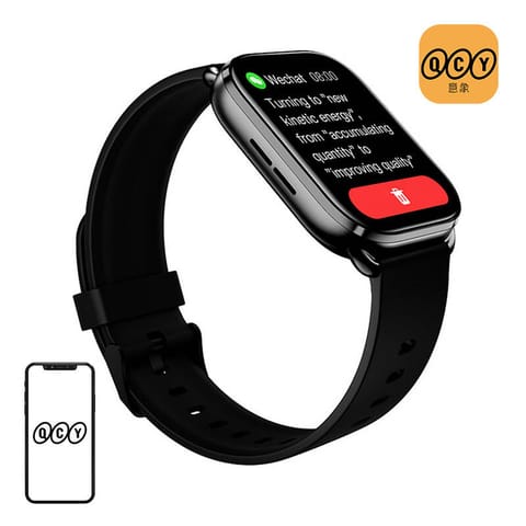 ⁨Smartwatch QCY WATCH GS (czarny)⁩ w sklepie Wasserman.eu