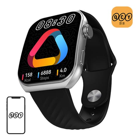 ⁨Smartwatch QCY GS2 S5 (czarny)⁩ w sklepie Wasserman.eu