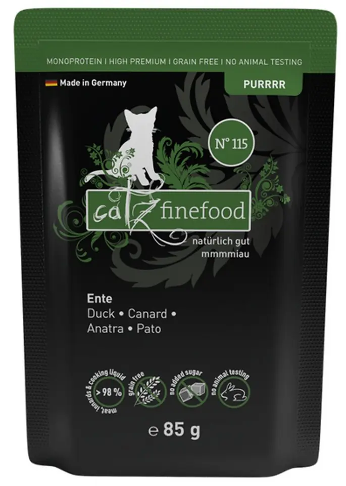 ⁨Catz Finefood Purrrr N.115 Kaczka saszetka 85g⁩ w sklepie Wasserman.eu