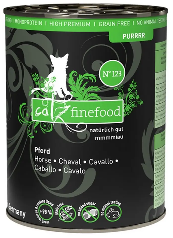 ⁨Catz Finefood Purrrr N.123 Horsemeat can 400g⁩ at Wasserman.eu