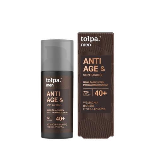 ⁨TOŁPA Men Anti Age & Skin Barrier 40+ Krem przeciwzmarszczkowy nawilżający 50 ml⁩ w sklepie Wasserman.eu